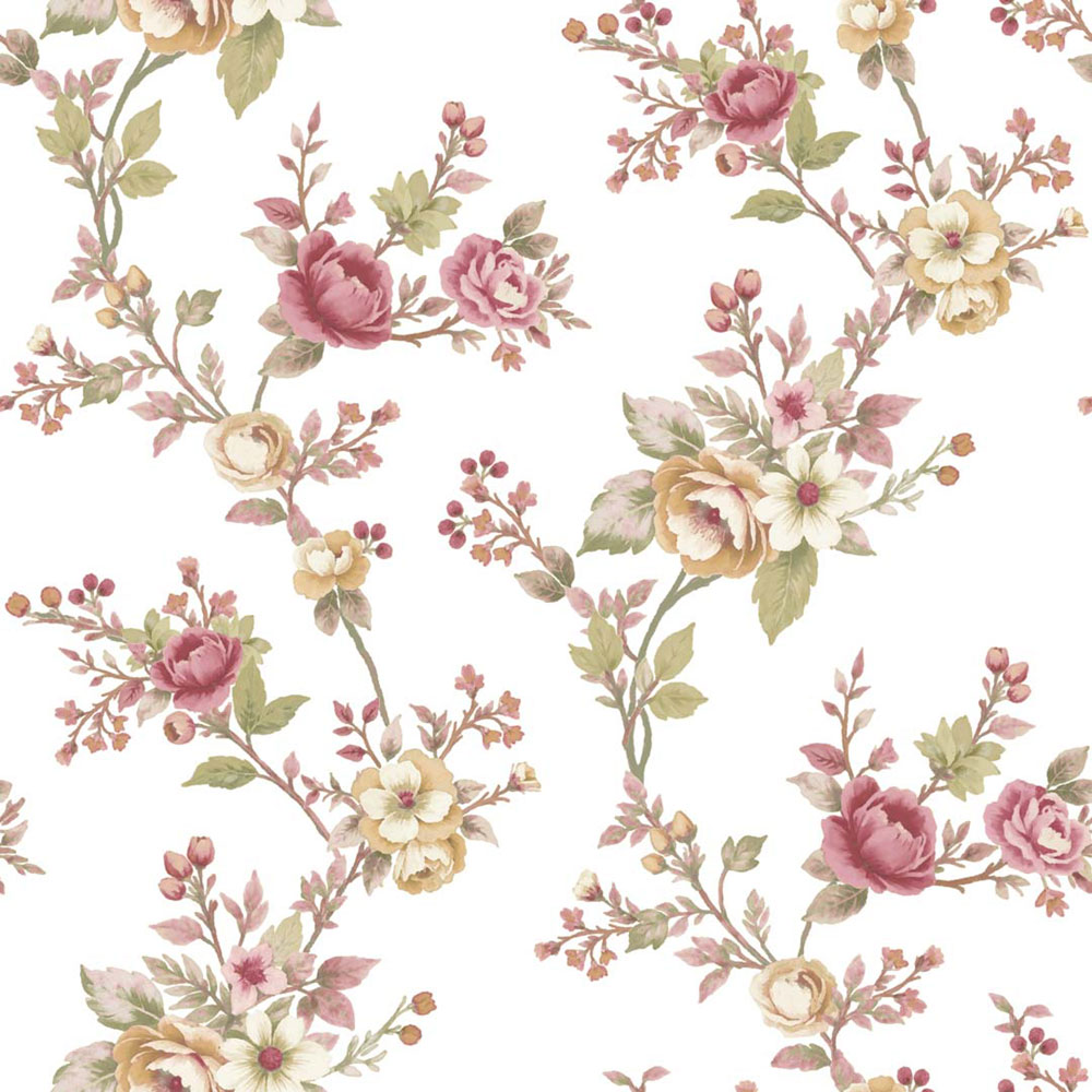 Wallpaper, pink, flowers, 8326, Blooming Garden 2, Parato by Cristiana Masi