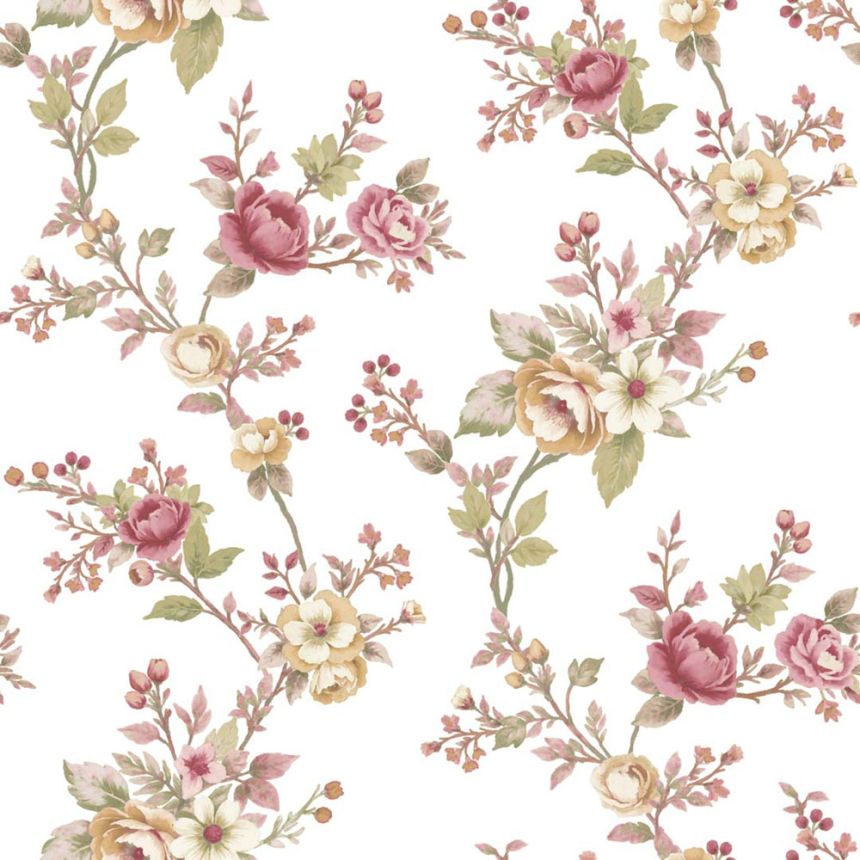 Wallpaper, pink, flowers, 8326, Blooming Garden 2, Parato by Cristiana Masi