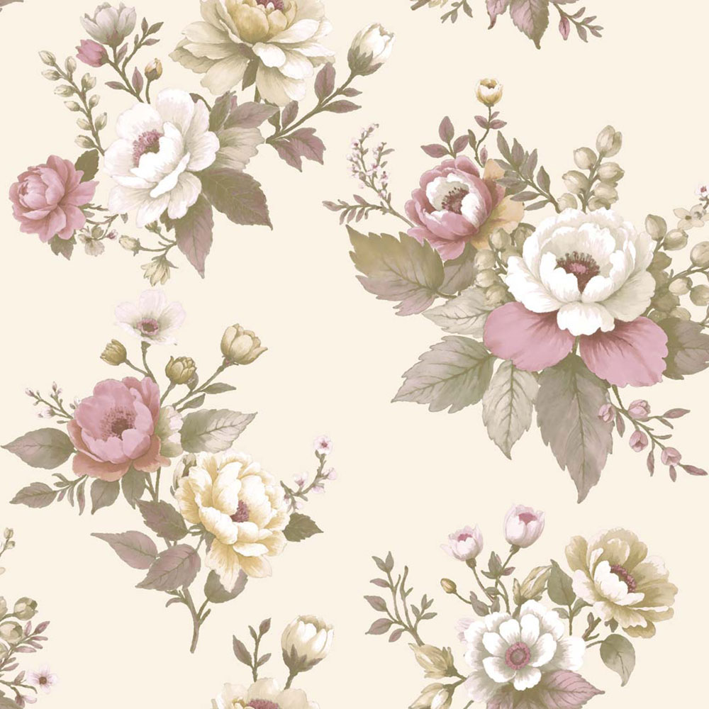 Wallpaper, beige, flowers, 8330, Blooming Garden 2, Parato by Cristiana Masi