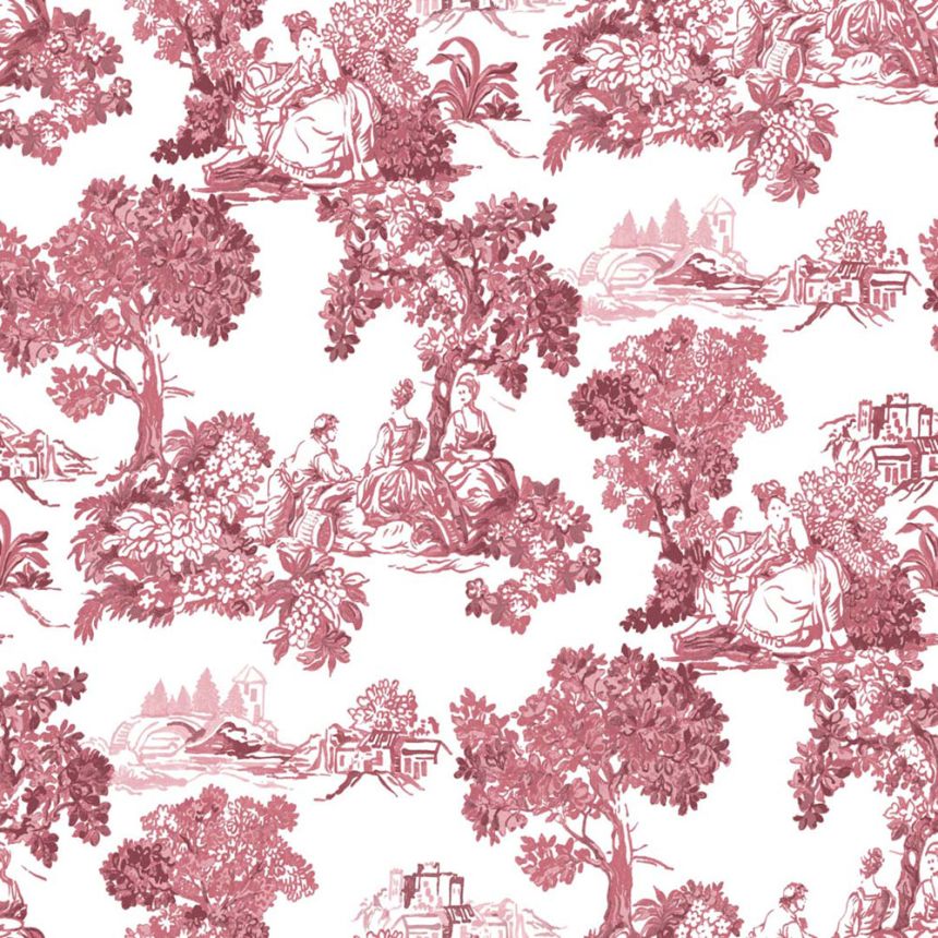 Wallpaper, red, romantic, 8343, Blooming Garden 2, Parato by Cristiana Masi