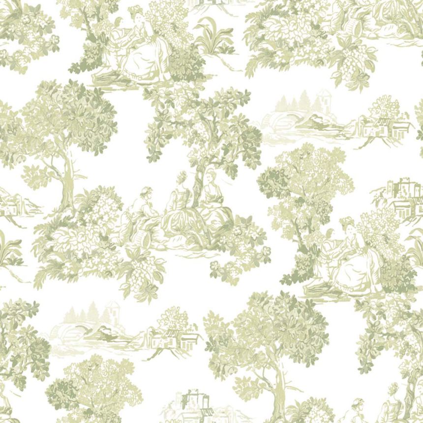 Wallpaper, green, romantic, 8344, Blooming Garden 2, Parato by Cristiana Masi