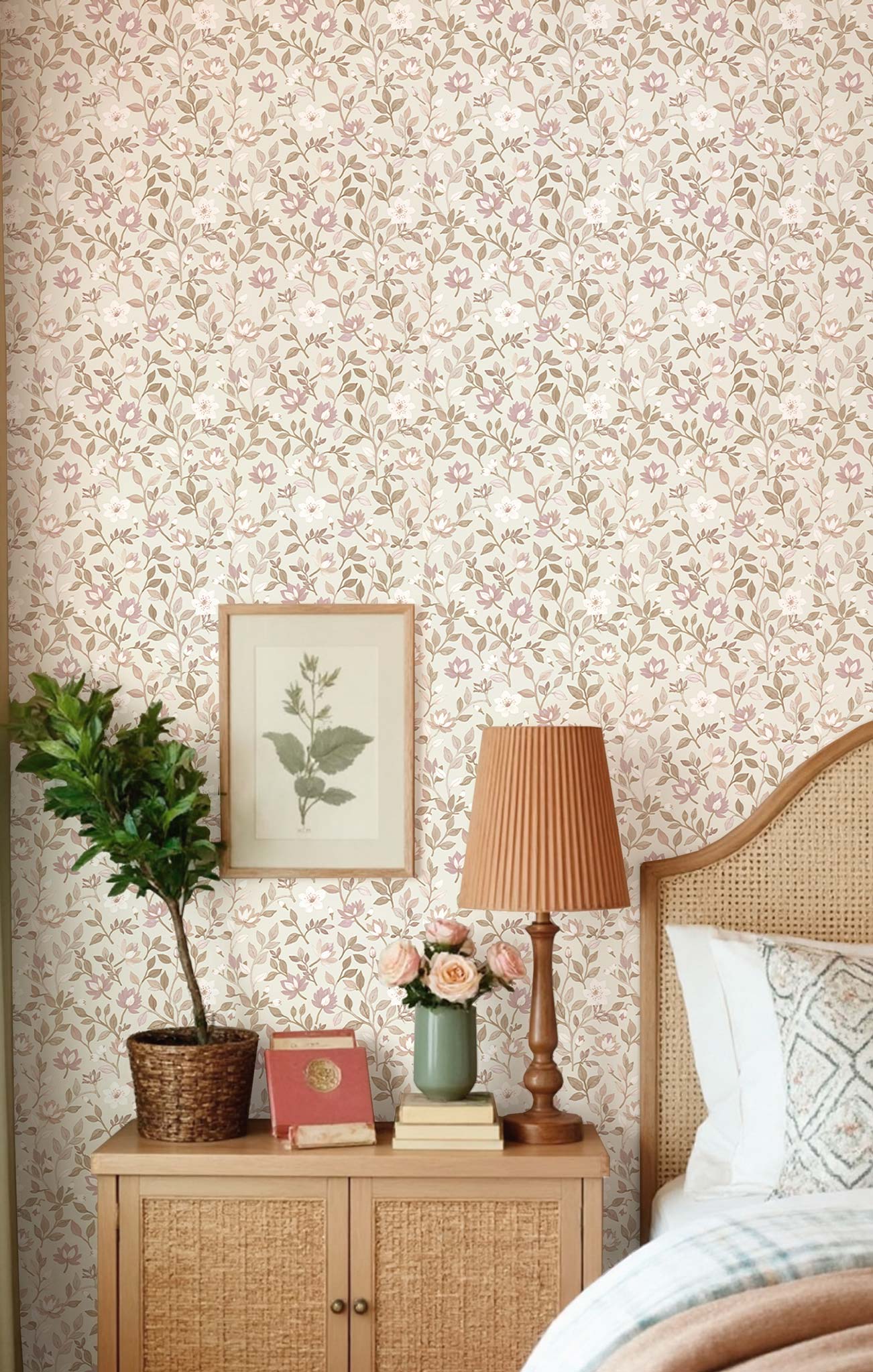 Wallpaper, beige, flowers, 8351, Blooming Garden 2, Parato by Cristiana Masi
