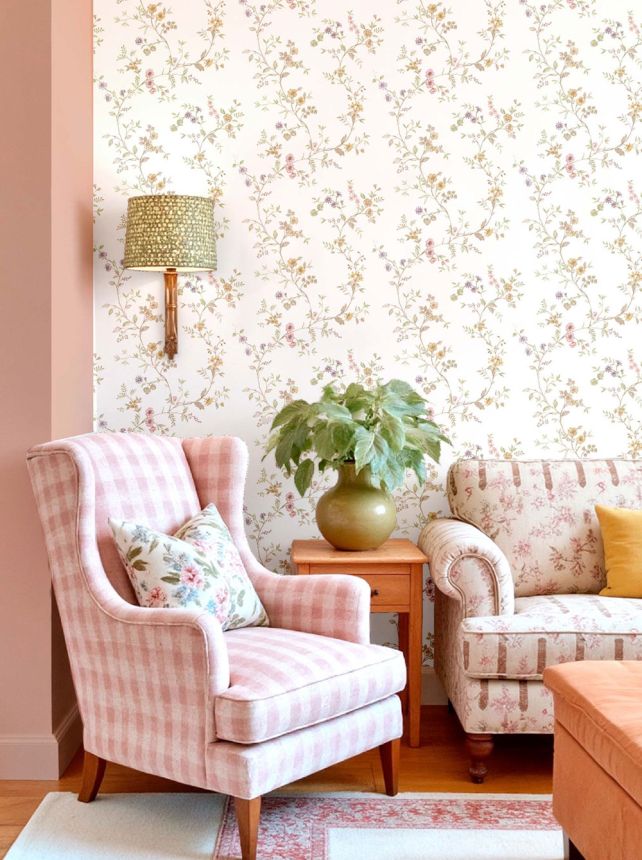 Wallpaper, beige, flowers, 8355, Blooming Garden 2, Parato by Cristiana Masi