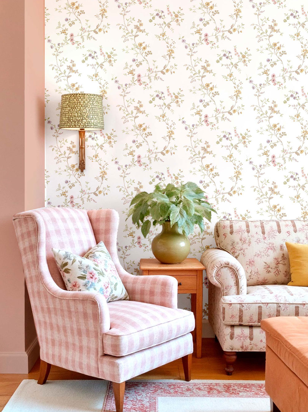 Wallpaper, beige, flowers, 8355, Blooming Garden 2, Parato by Cristiana Masi