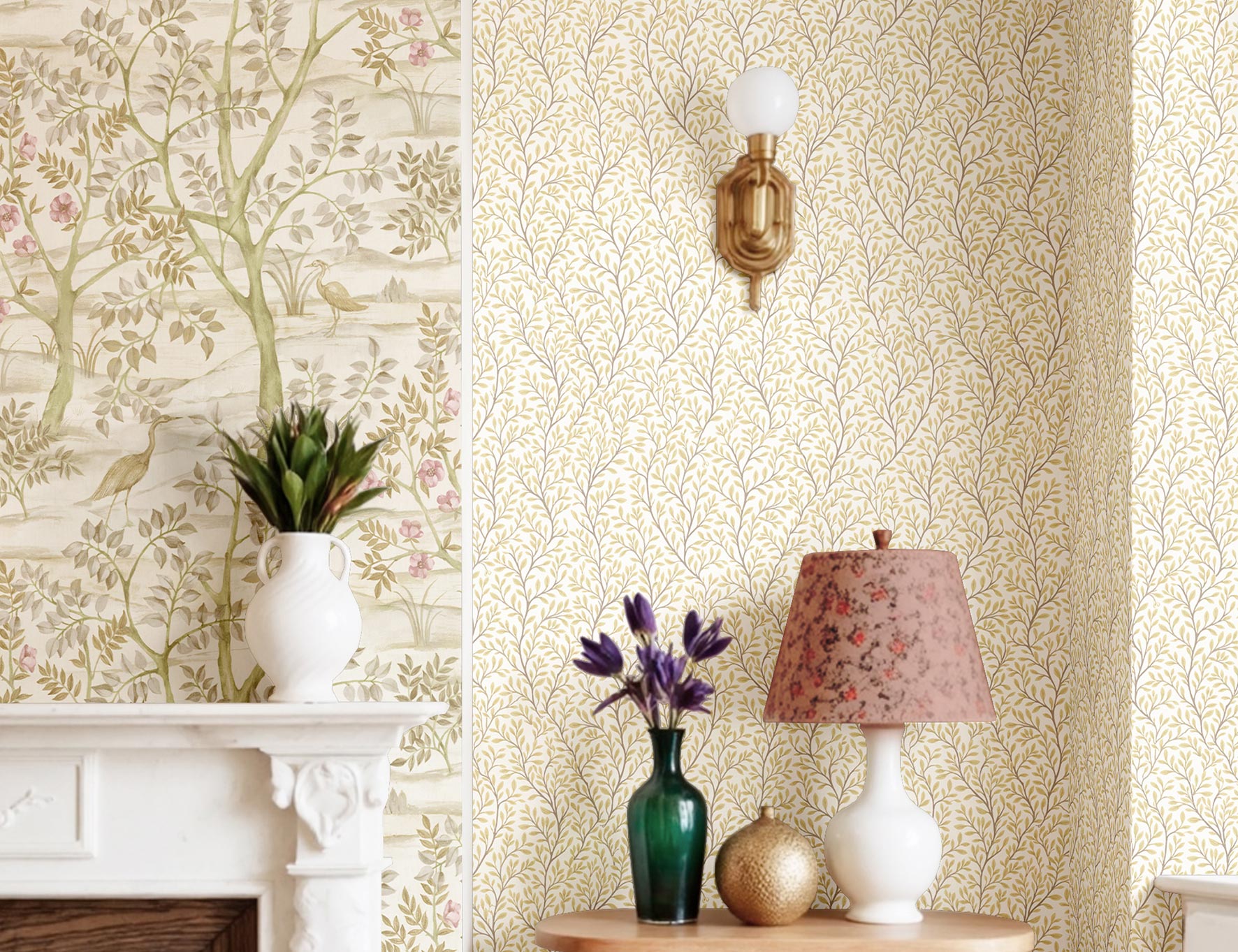 Wallpaper, beige, branches, 8366, Blooming Garden 2, Parato by Cristiana Masi