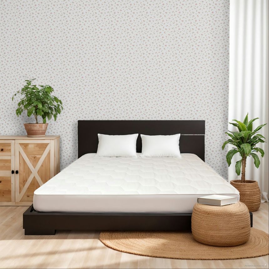 Wallpaper, green-red, flowers, 8371, Blooming Garden 2, Parato by Cristiana Masi