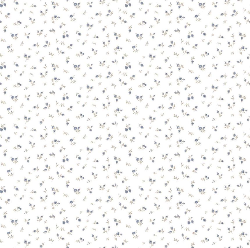 Wallpaper, blue-brown, flowers, 8372, Blooming Garden 2, Parato by Cristiana Masi