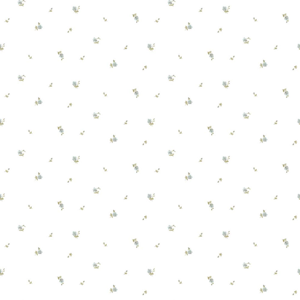 Wallpaper, green-blue, flowers, 8375, Blooming Garden 2, Parato by Cristiana Masi