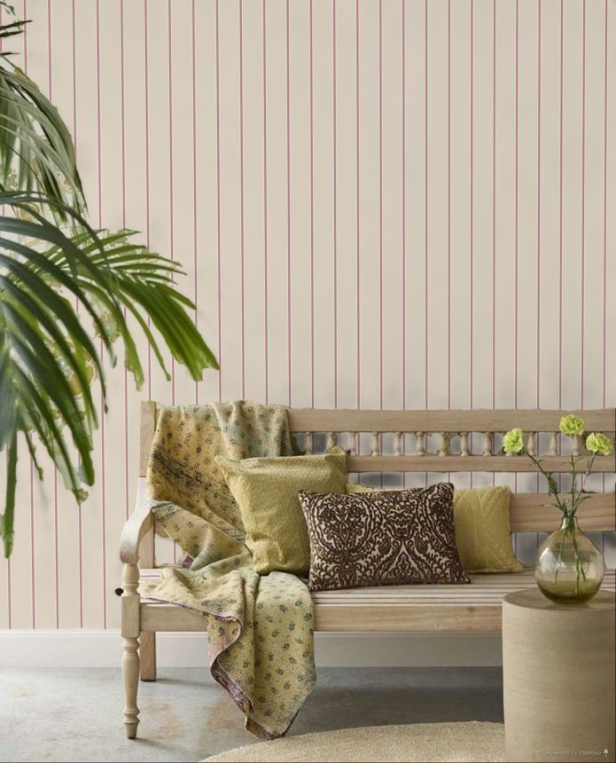 Wallpaper, beige-pink, stripes, 8381, Blooming Garden 2, Parato by Cristiana Masi