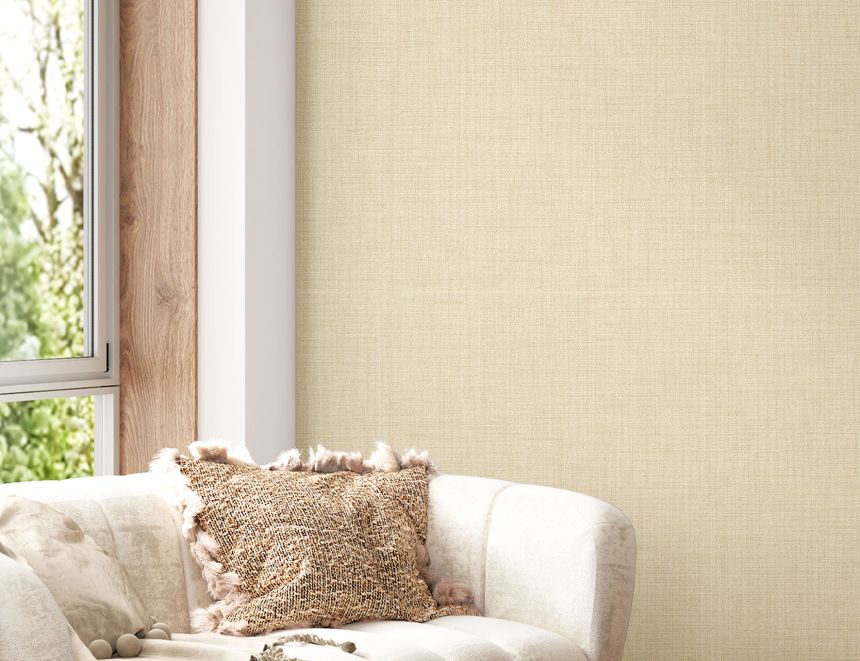 Wallpaper, ochre, fabric imitation, 8398, Blooming Garden 2, Parato by Cristiana Masi