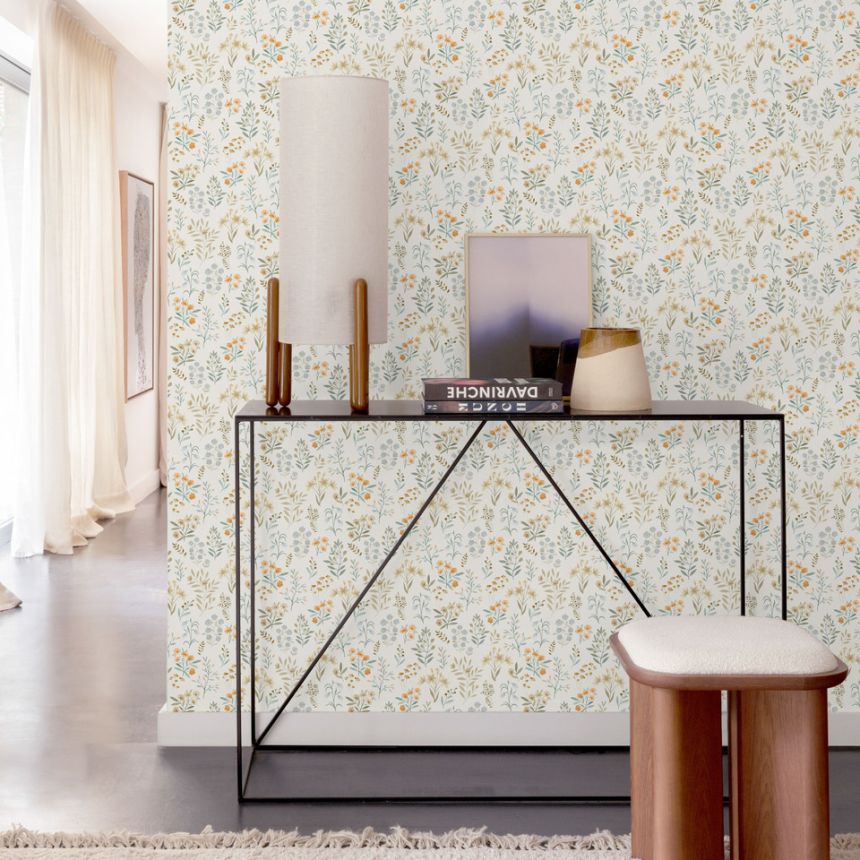 Wallpaper, pink, flowers, A80102, Inia, Grandeco