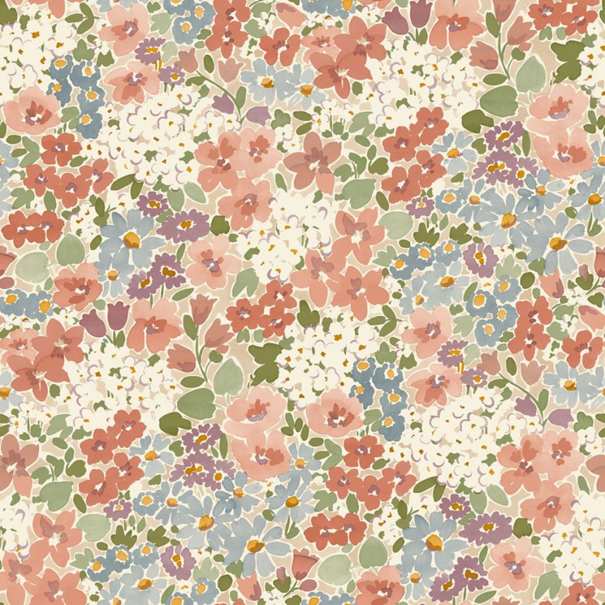 Wallpaper, pink, flowers, A80502, Inia, Grandeco