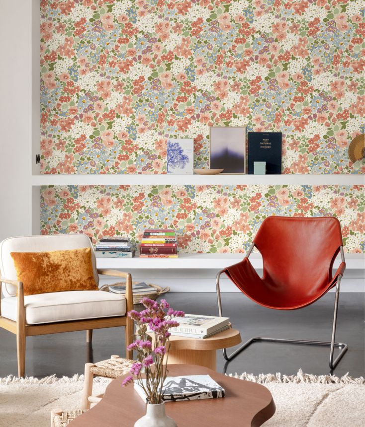 Wallpaper, pink, flowers, A80502, Inia, Grandeco