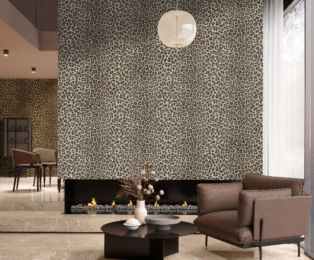 Wallpaper, beige, brown, imitation leopard skin, Z81028, Philipp Plein 2, Zambaiti Parati