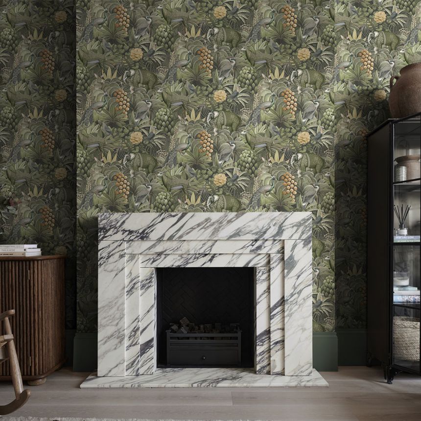 Wallpaper, green, jungle, animals, 142316, Jaipur, Graham Brown Premium