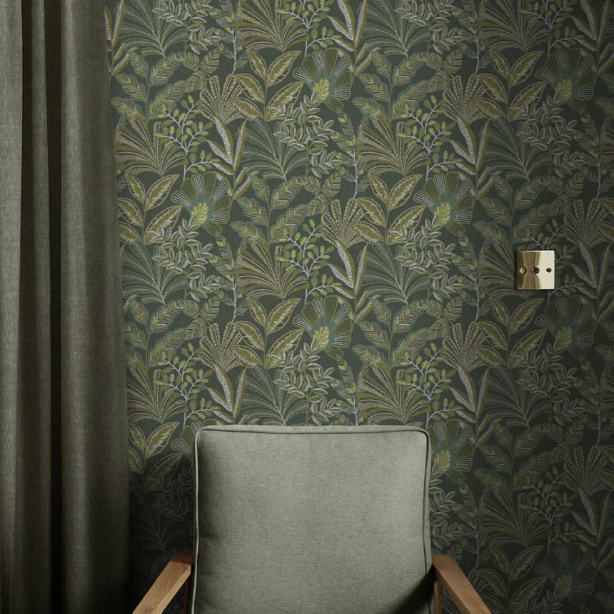 Wallpaper, green, leaves, 142320, Jaipur, Graham Brown Premium