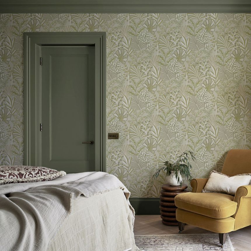 Wallpaper, green, leaves, 142321, Jaipur, Graham Brown Premium