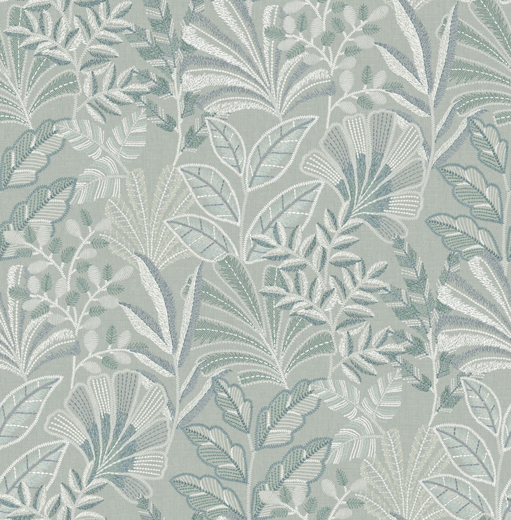 Wallpaper, turquoise, leaves, 142322, Jaipur, Graham Brown Premium