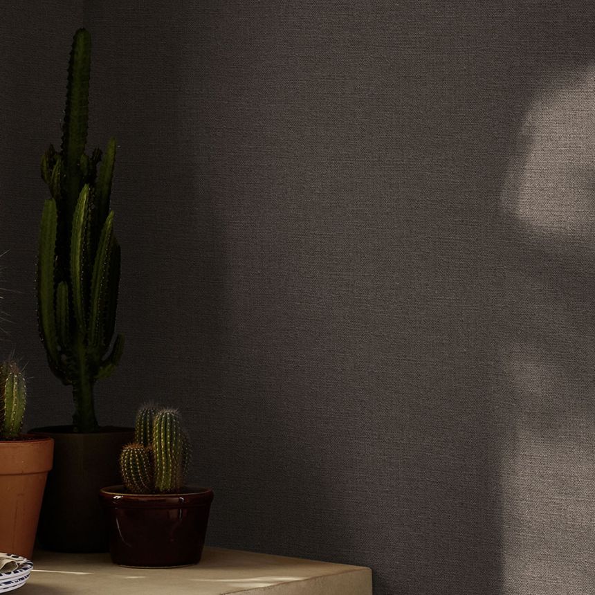 Wallpaper, brown, fabric effect, 143252, Jaipur, Graham Brown Premium