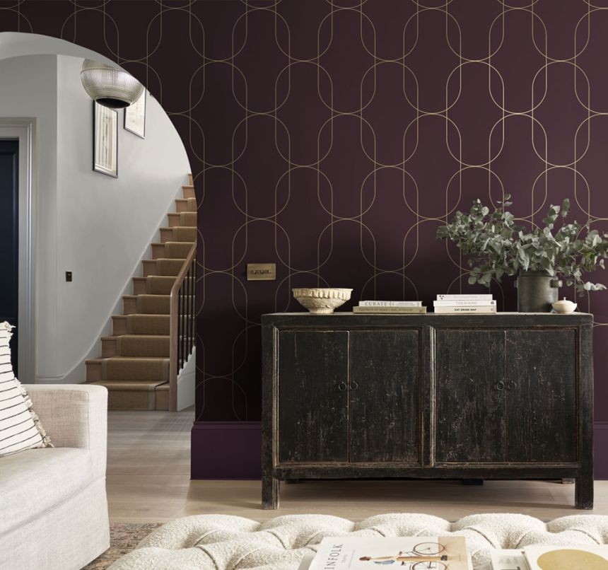 Graphic wallpaper, purple, 142062, Allurium, Graham Brown Premium