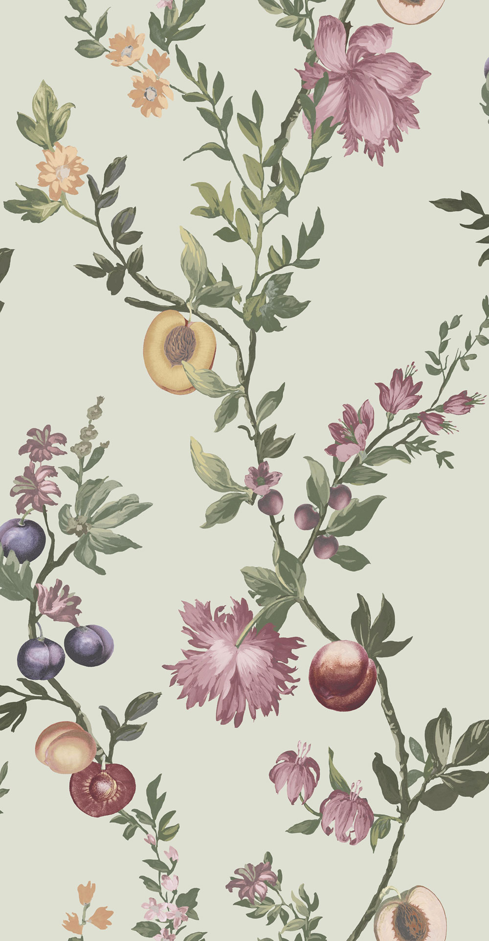 Wallpaper, green, branches, flowers, 142342, Allurium, Graham Brown Premium