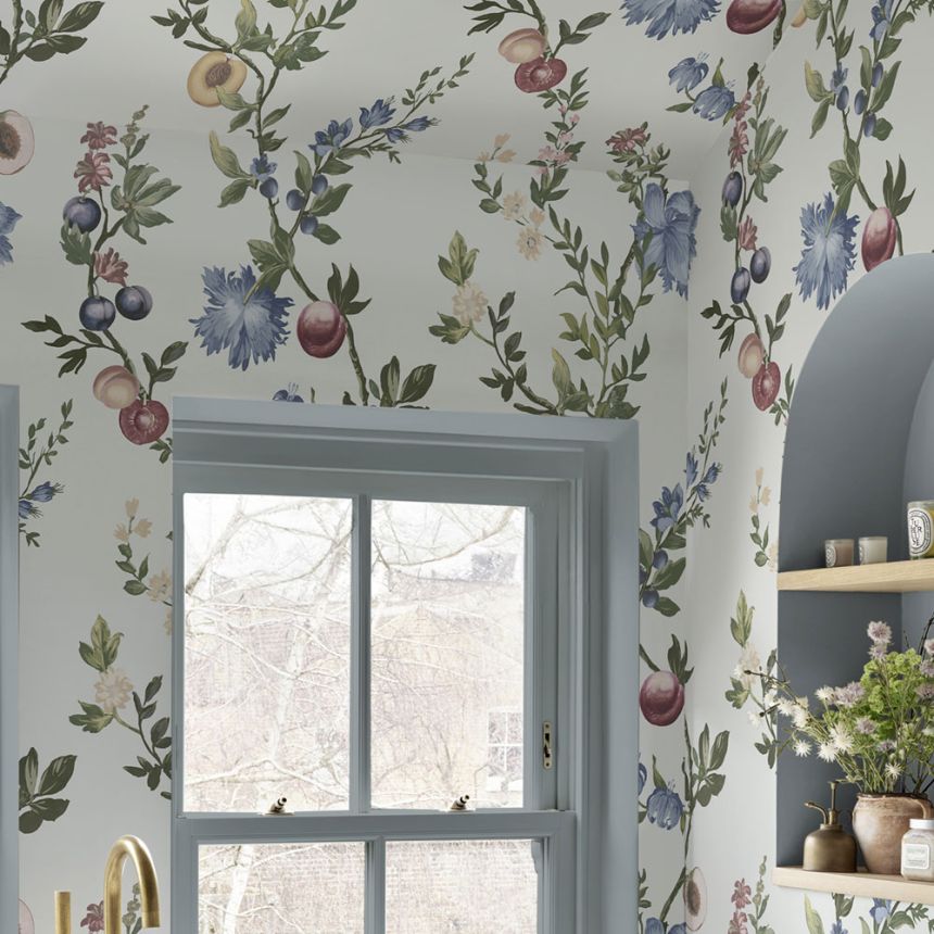 Wallpaper, white, branches, flowers, 142344, Allurium, Graham Brown Premium