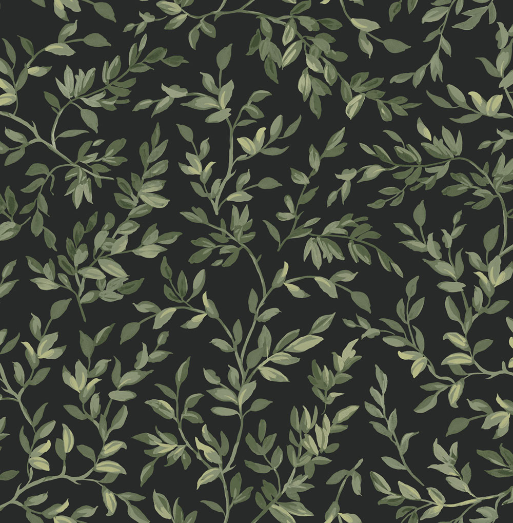 Wallpaper, black, branches, leaves, 142347, Allurium, Graham Brown Premium