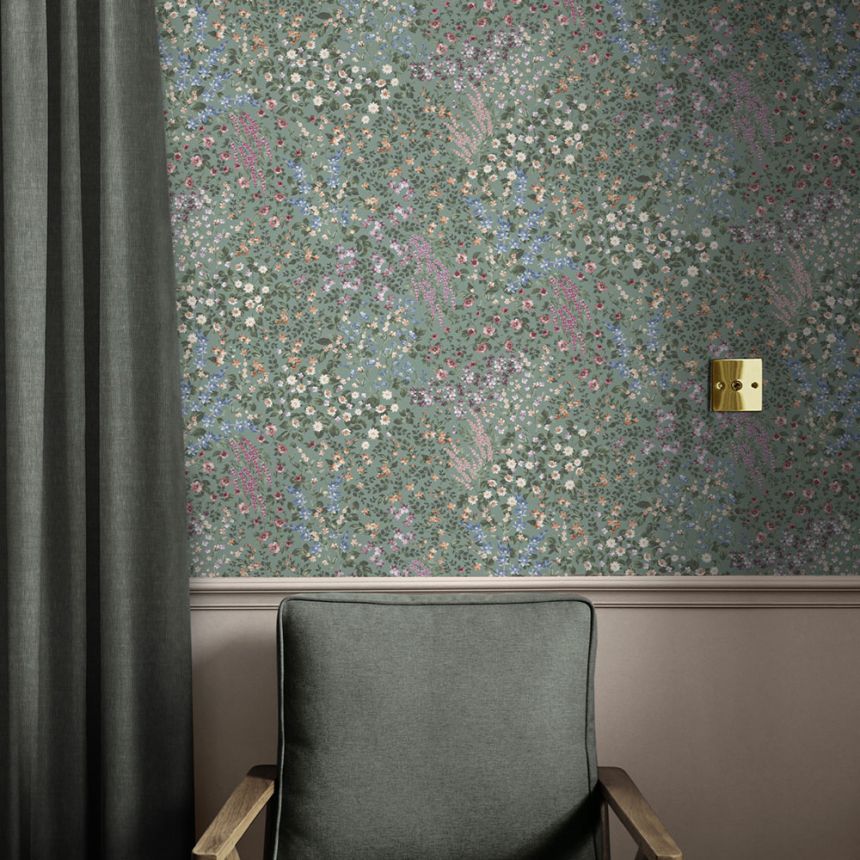 Wallpaper, green, flowers, 142352, Allurium, Graham Brown Premium