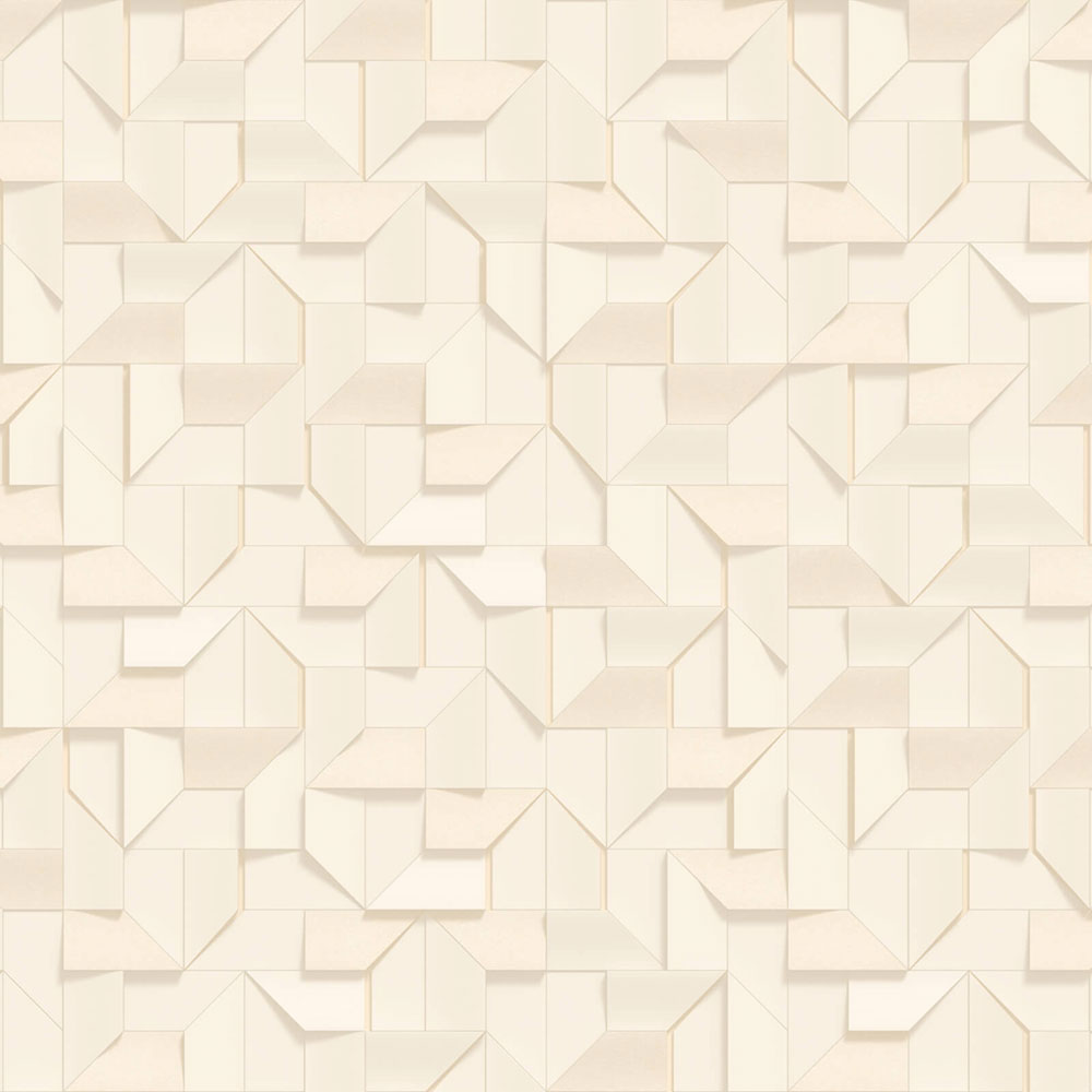 3D wallpaper, gold, beige, geometric pattern, Z81012, Philipp Plein 2, Zambaiti Parati