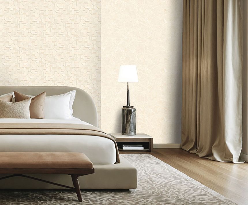 Wallpaper, beige, gold, imitation luxury stucco plaster, Z81013, Philipp Plein 2, Zambaiti Parati