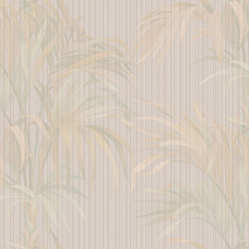 Wallpaper, grey, yellow, stripes, leaves, Z81022, Philipp Plein 2, Zambaiti Parati