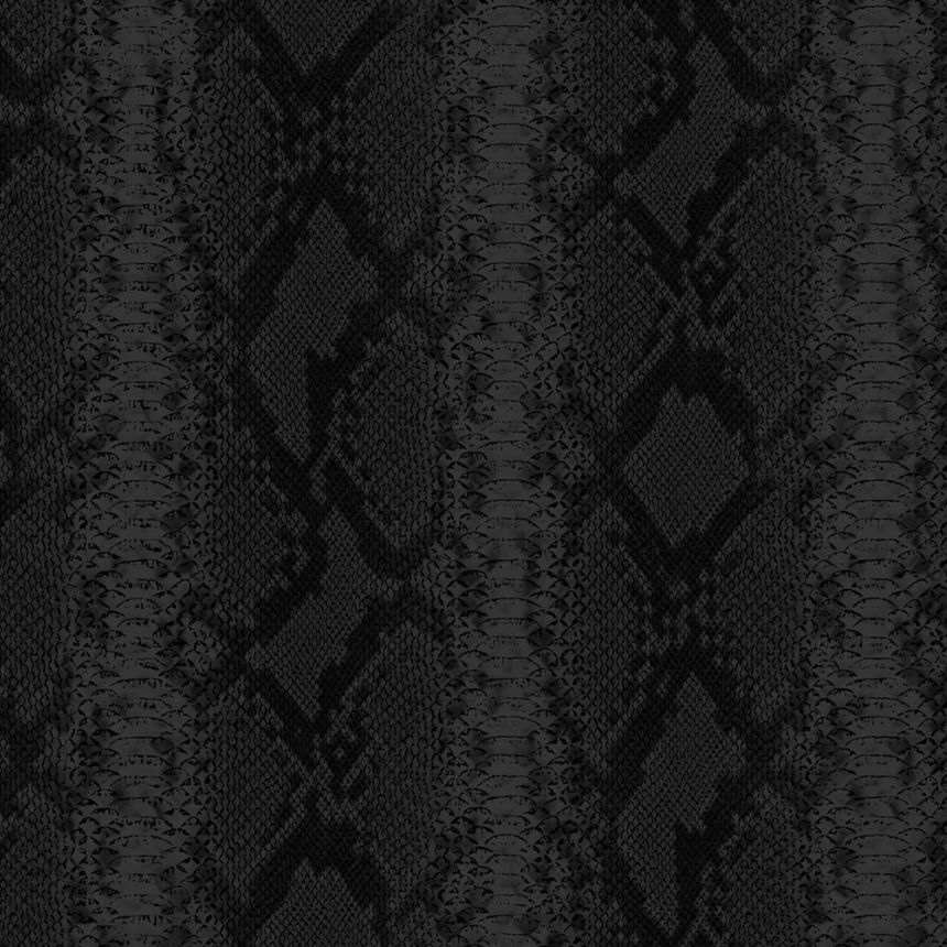 Wallpaper, black, imitation snake skin, Z81034, Philipp Plein 2, Zambaiti Parati
