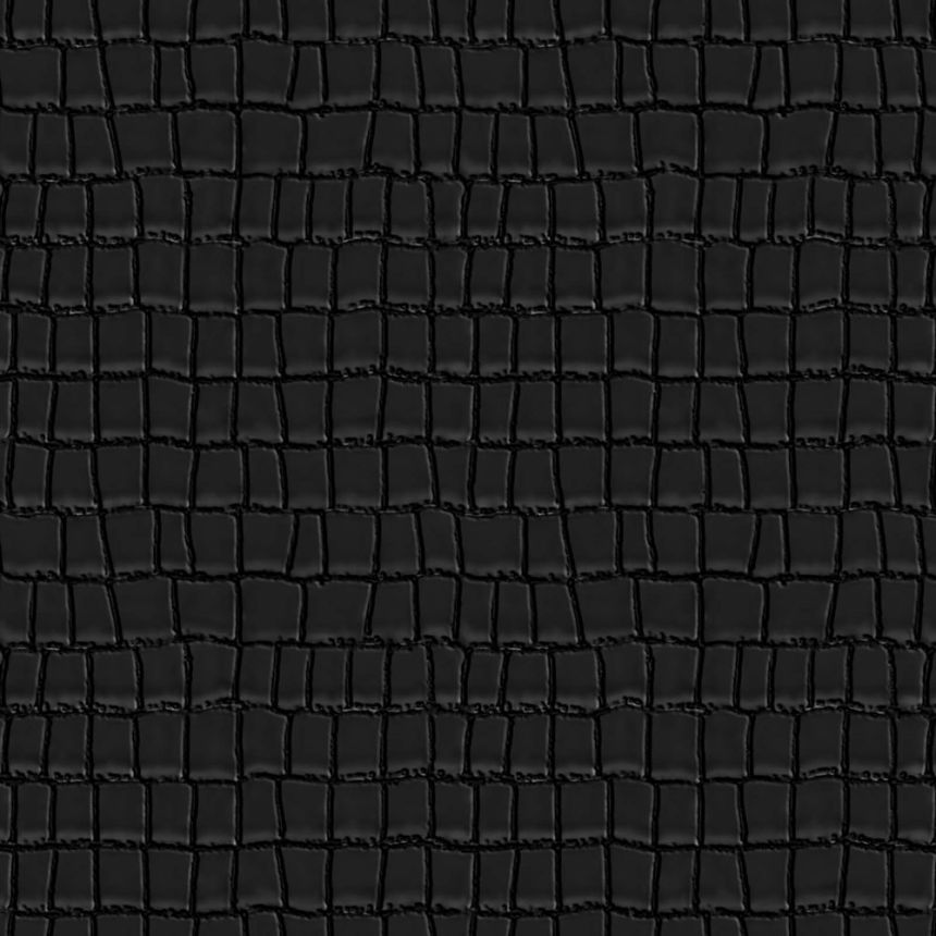Wallpaper, black, imitation crocodile skin, Z81037, Philipp Plein 2, Zambaiti Parati
