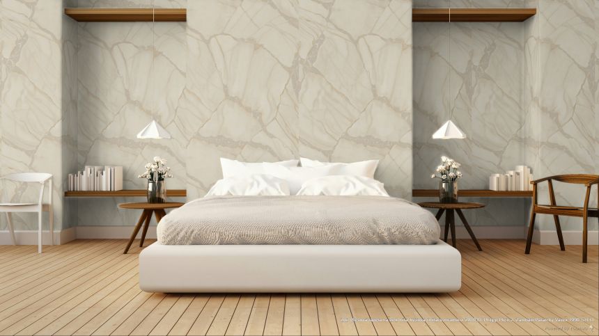 Wallpaper, white, beige, marble imitation, Z81039, Philipp Plein 2, Zambaiti Parati