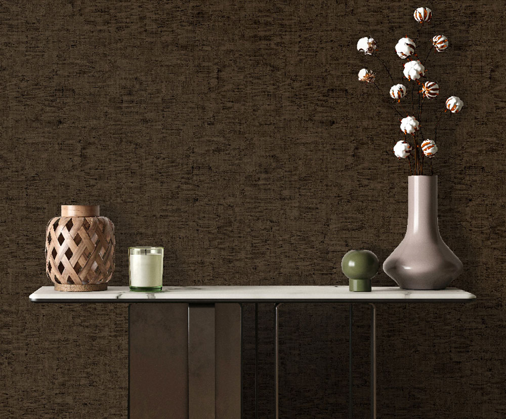 Luxury wallpaper, brown, imitation coarse fabric, Z81049, Philipp Plein 2, Zambaiti Parati
