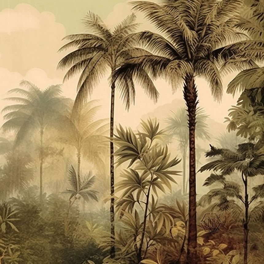 Wall mural, brown, beige, tropical rainforest, Z81075, 5x3 m, Philipp Plein 2, Zambaiti Parati