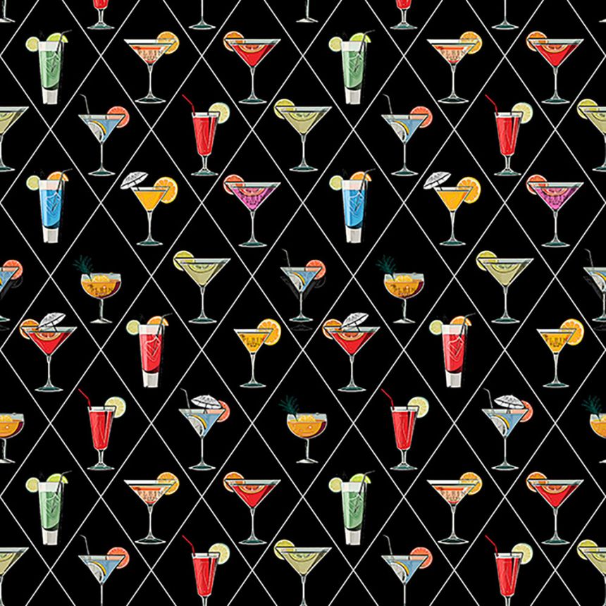 Wall mural, white, blue, drinks, Z81080, Philipp Plein 2, Zambaiti Parati