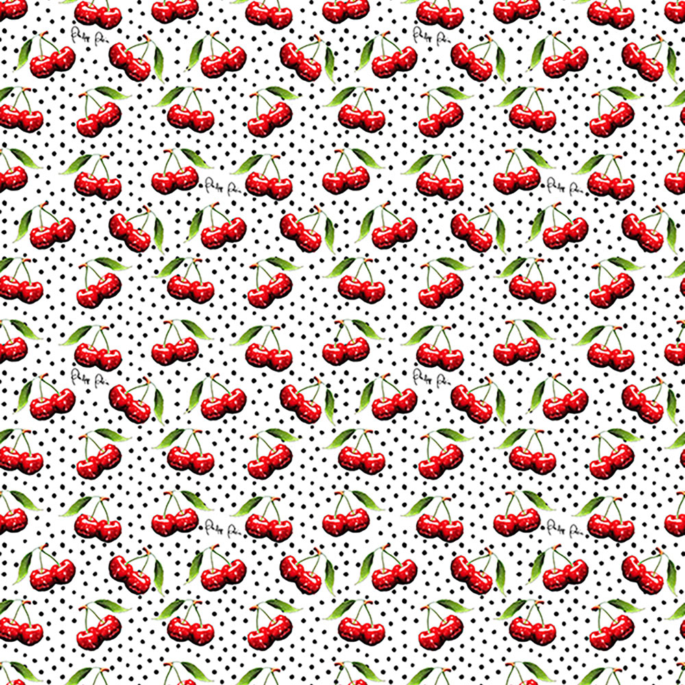 Wall mural, white, red, cherries, Z81083, Philipp Plein 2, Zambaiti Parati