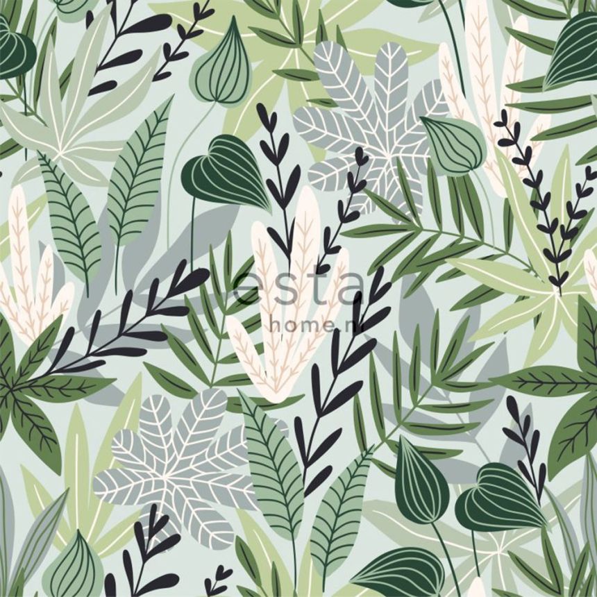 Non-woven wallpaper158894, Leaves, 0,465 x 8,37 m, Scandi cool, Esta