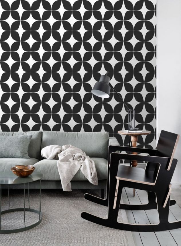 Geometric non-woven wallpaper 139101, Scandi cool, Esta