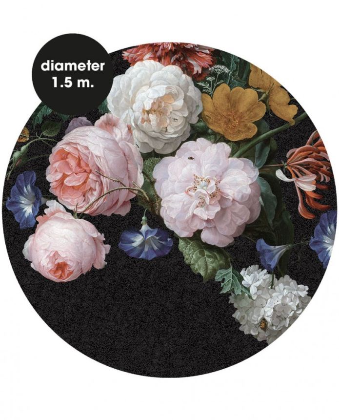 Self-adhesive circle floral wallpaper 309107, 150cm, Wallpower Favorites, Eijffinger