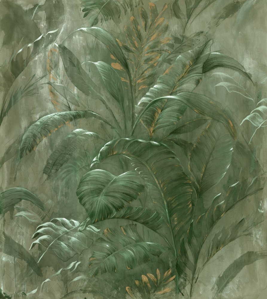 Non-woven mural wallpaper, Palms, leaves, 300411, 250x280cm, Grand Safari, BN Walls