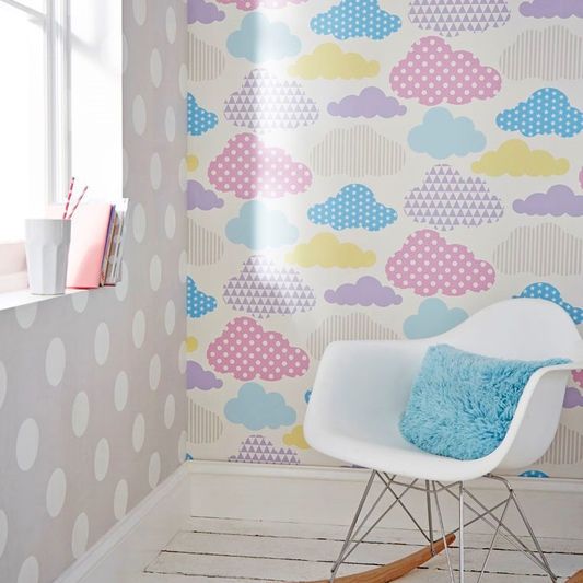 Non-woven wallpaper Dots 100102, Dotty Grey, Kids@Home 6, Graham & Brown