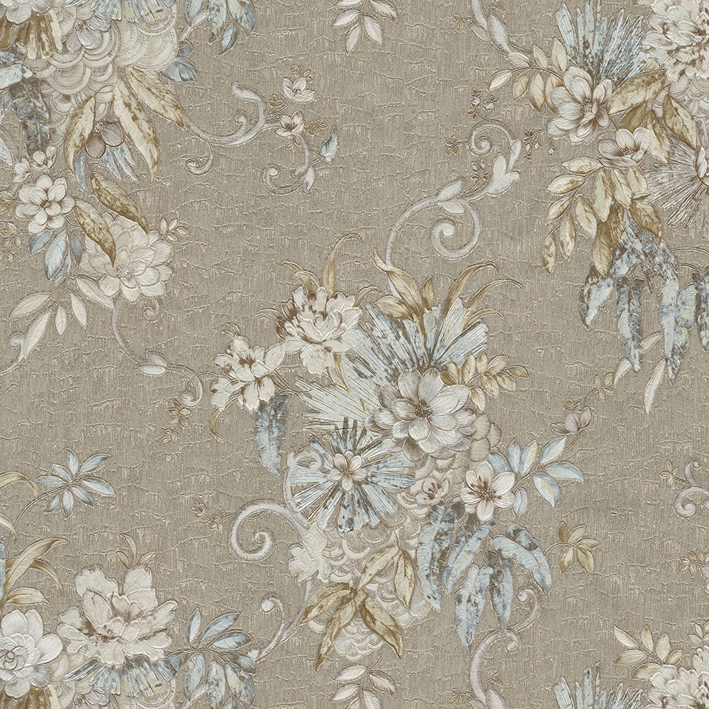 Non-woven wallpaper with a vinyl surface, Floral pattern 82863, Amore, Emiliana Parati