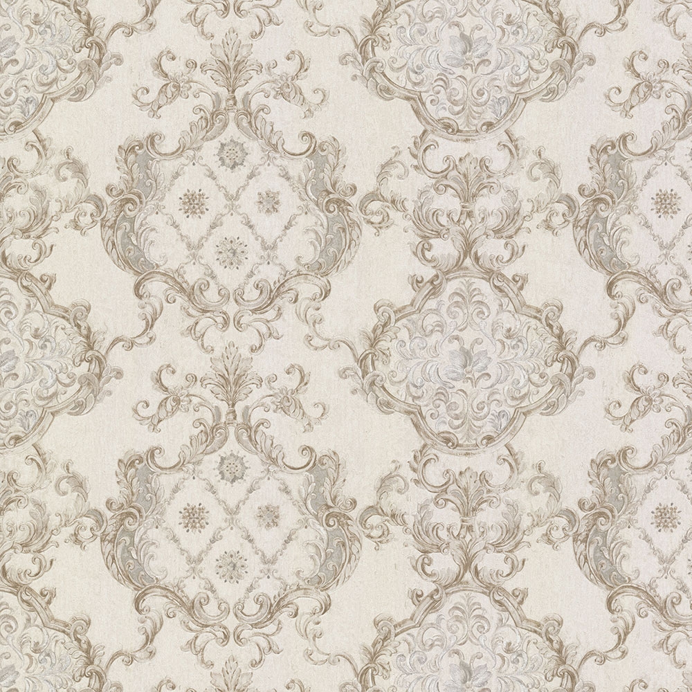 Non-woven wallpaper with a vinyl surface, Baroque pattern, Ornaments 82861, Amore, Emiliana Parati