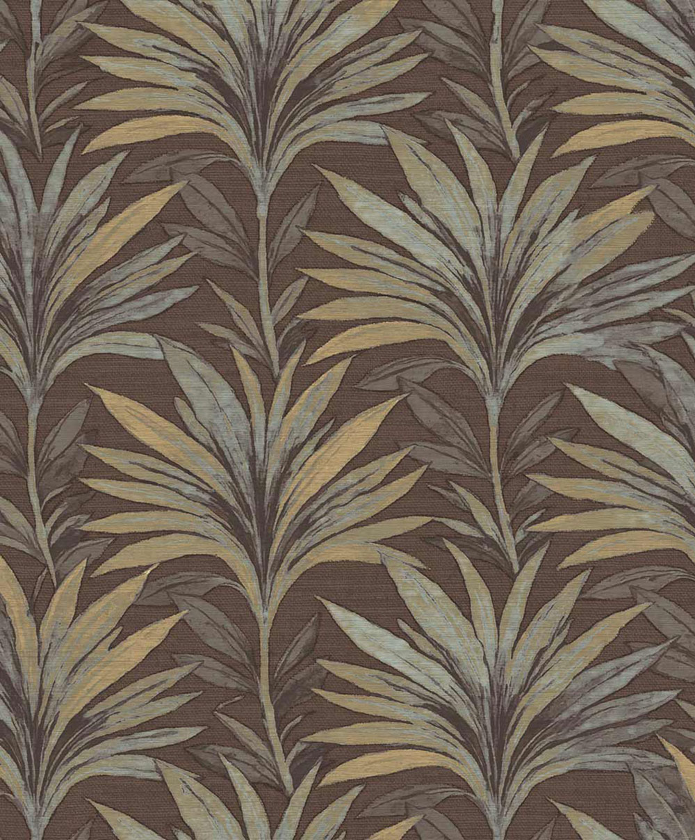 Wallpaper, brown, grey, leaves, 5819, Jaipur, Parato by Cristiana Masi