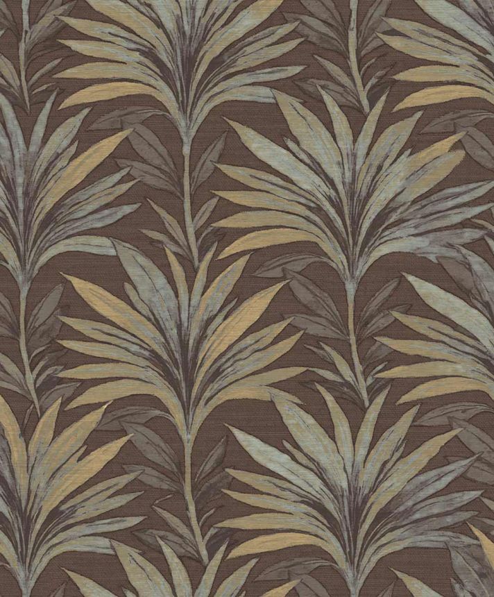 Wallpaper, brown, grey, leaves, 5819, Jaipur, Parato by Cristiana Masi