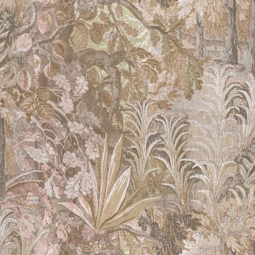 Wallpaper, beige, grey, plants, leaves, 5822, Jaipur, Parato by Cristiana Masi