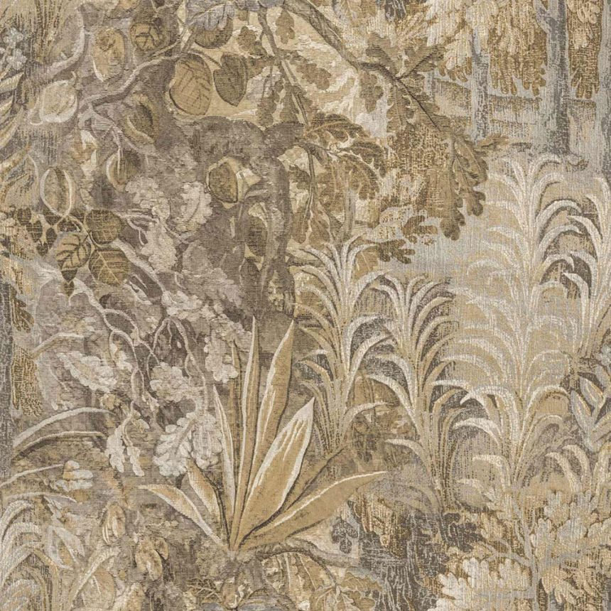 Wallpaper, beige, grey, plants, leaves, 5829, Jaipur, Parato by Cristiana Masi