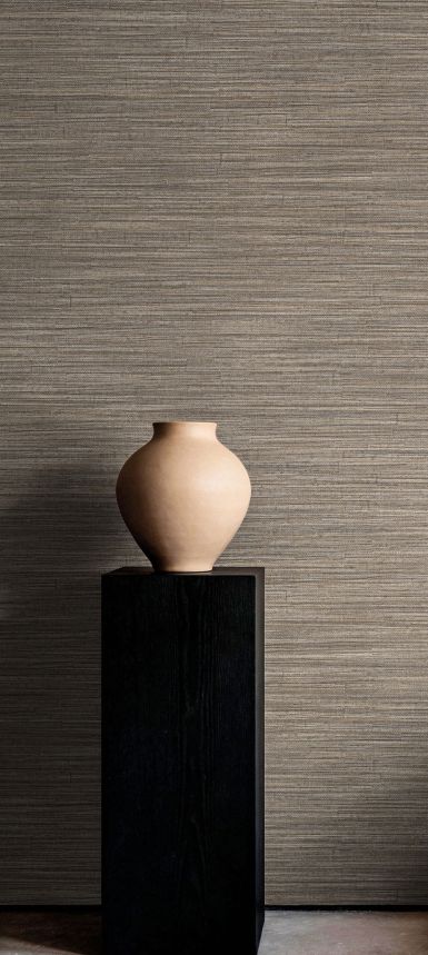 Wallpaper, brown, grey, fabric imitation, 5889, Jaipur, Pigmenta, Parato by Cristiana Masi